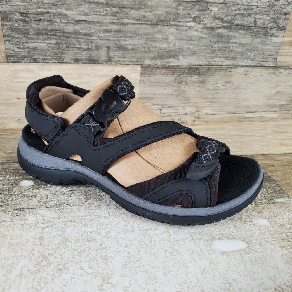 Naturalizer Angeles III Womens Sandals Sz 5 M Black Leather Slingback Open Toe